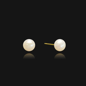 NIKITA pearl stud earrings - small stud earrings - minimal studs - everyday stud earrings - fresh water pearl studs - birthday gift for her - Christmas gift for her