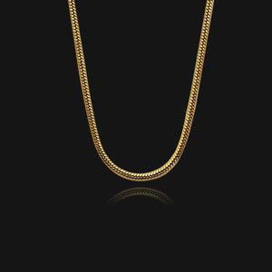 NIKITA snake chain necklace. A waterproof, 18k gold plated quality chain, with a hypoallergenic stainless steel base. Every day jewellery gift for her.