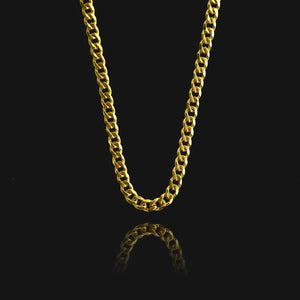 NIKITA cuban chain necklace. A waterproof, 18k gold plated quality chain, with a hypoallergenic stainless steel base. Every day jewellery gift for her.