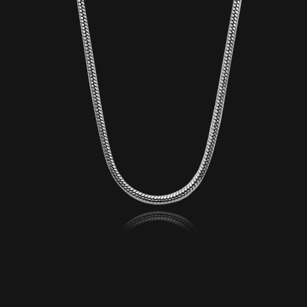 NIKITA snake chain necklace. A waterproof, silver quality chain, with a hypoallergenic stainless steel base. Every day jewellery gift for her.