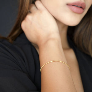 NIKITA 18k gold plated snake chain bracelet with adjustable sizing and a hypoallergenic stainless steel base. Christmas everyday jewellery gift for her.