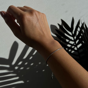 NIKITA - Dainty snake chain bracelet with adjustable sizing and a hypoallergenic stainless steel base. Christmas everyday jewellery gift for her.