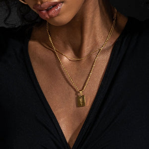 NIKITA interval beaded snake chain necklace. A waterproof 18k gold plated, quality chain, with a hypoallergenic stainless steel base. Every day jewellery gift for her.