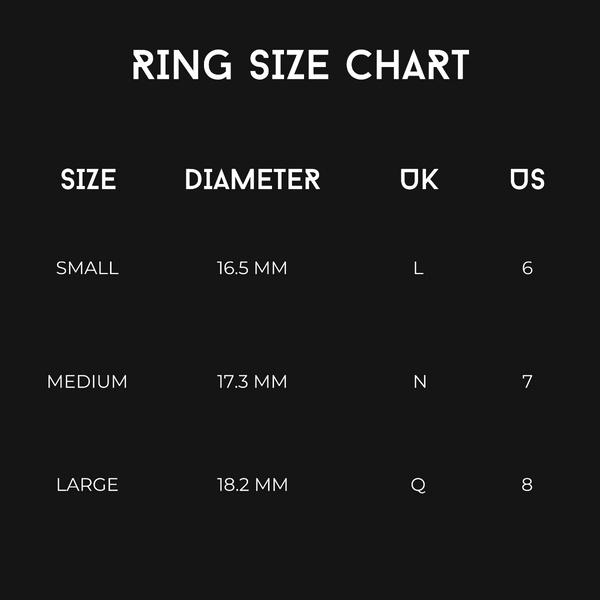 NIKITA ring size chart.