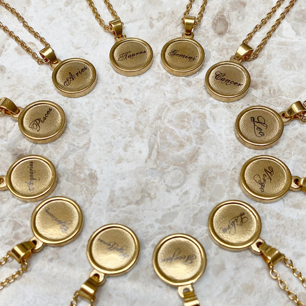 Zodiac Necklace | 18k Gold Plated Designer Horoscope Jewellery – EDGE of  EMBER